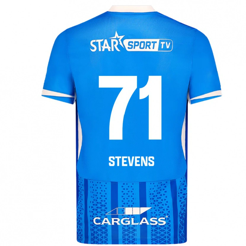 Danxen Niño Camiseta Brent Stevens #71 Azul Blanco 1ª Equipación 2025/26 La Camisa México