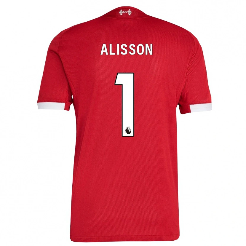 Danxen Niño Camiseta Alisson #1 Rojo Blanco 1ª Equipación 2025/26 La Camisa México