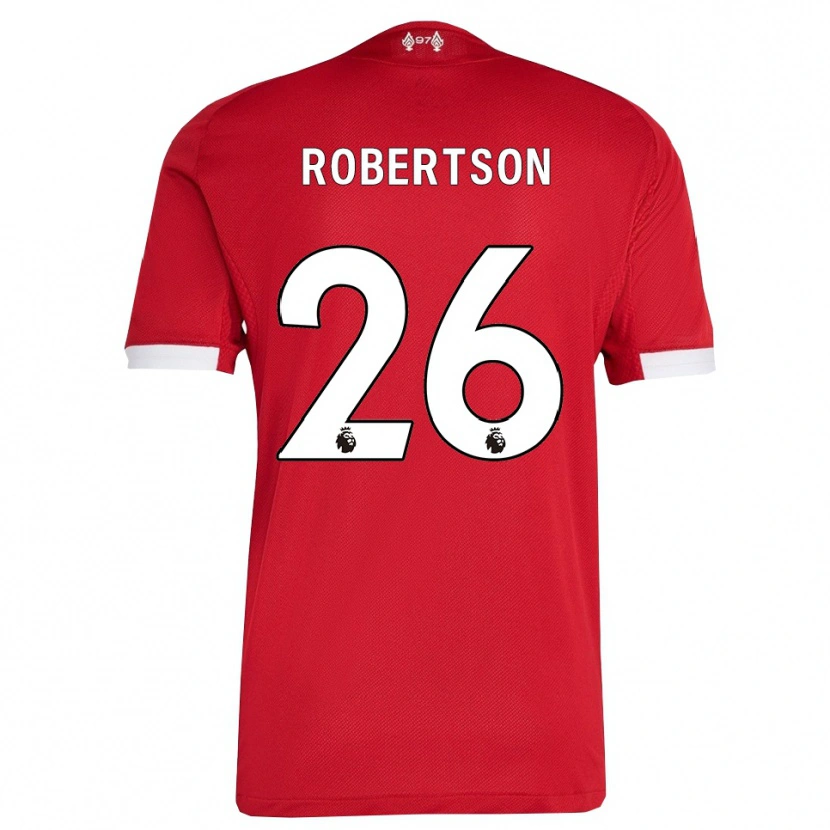 Danxen Niño Camiseta Andrew Robertson #26 Rojo Blanco 1ª Equipación 2025/26 La Camisa México