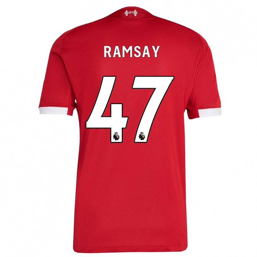 Danxen Niño Camiseta Calvin Ramsay #47 Rojo Blanco 1ª Equipación 2025/26 La Camisa México