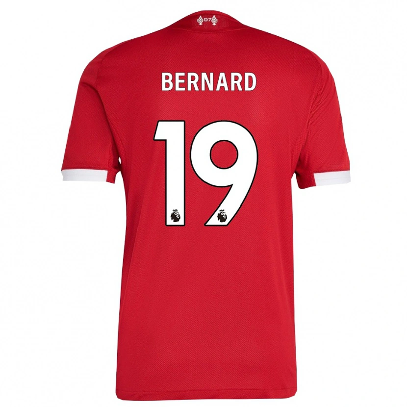 Danxen Niño Camiseta Dj Bernard #19 Rojo Blanco 1ª Equipación 2025/26 La Camisa México