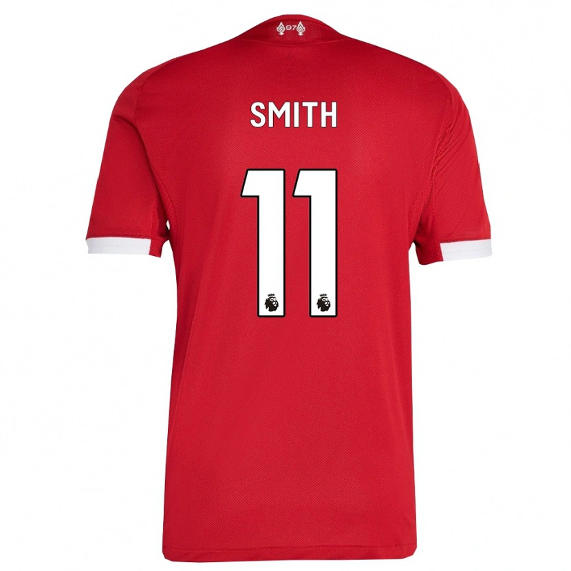 Danxen Niño Camiseta Olivia Smith #11 Rojo Blanco 1ª Equipación 2025/26 La Camisa México