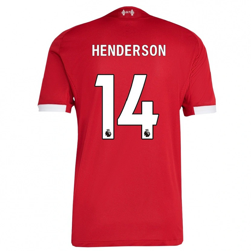 Danxen Niño Camiseta Henderson #14 Rojo Blanco 1ª Equipación 2025/26 La Camisa México