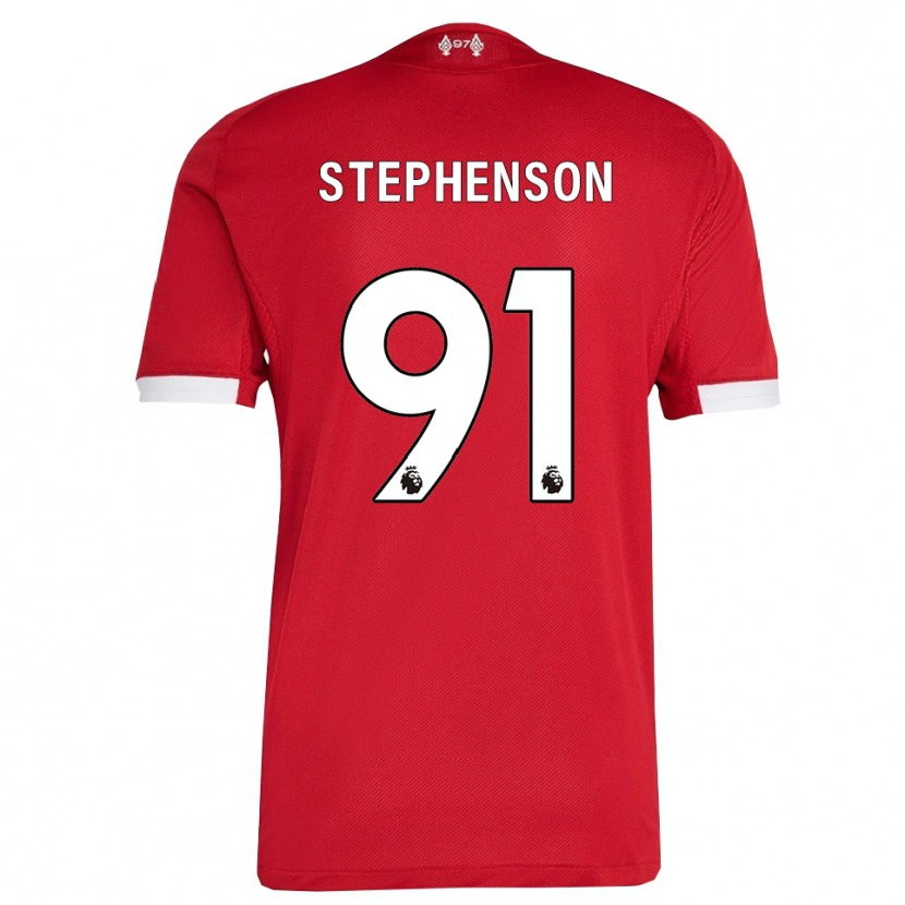 Danxen Niño Camiseta Luca Stephenson #91 Rojo Blanco 1ª Equipación 2025/26 La Camisa México
