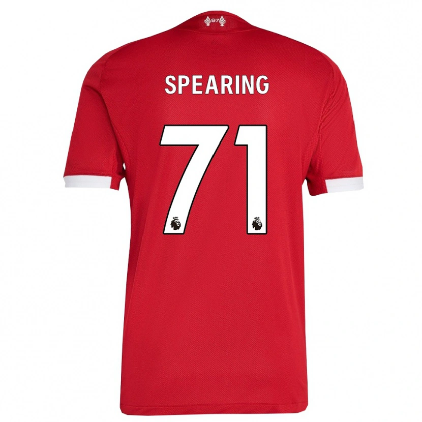 Danxen Niño Camiseta Jay Spearing #71 Rojo Blanco 1ª Equipación 2025/26 La Camisa México