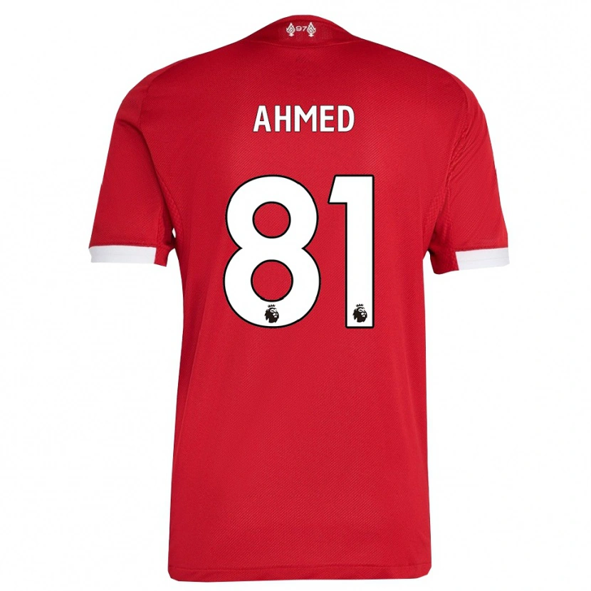 Danxen Niño Camiseta Kareem Ahmed #81 Rojo Blanco 1ª Equipación 2025/26 La Camisa México