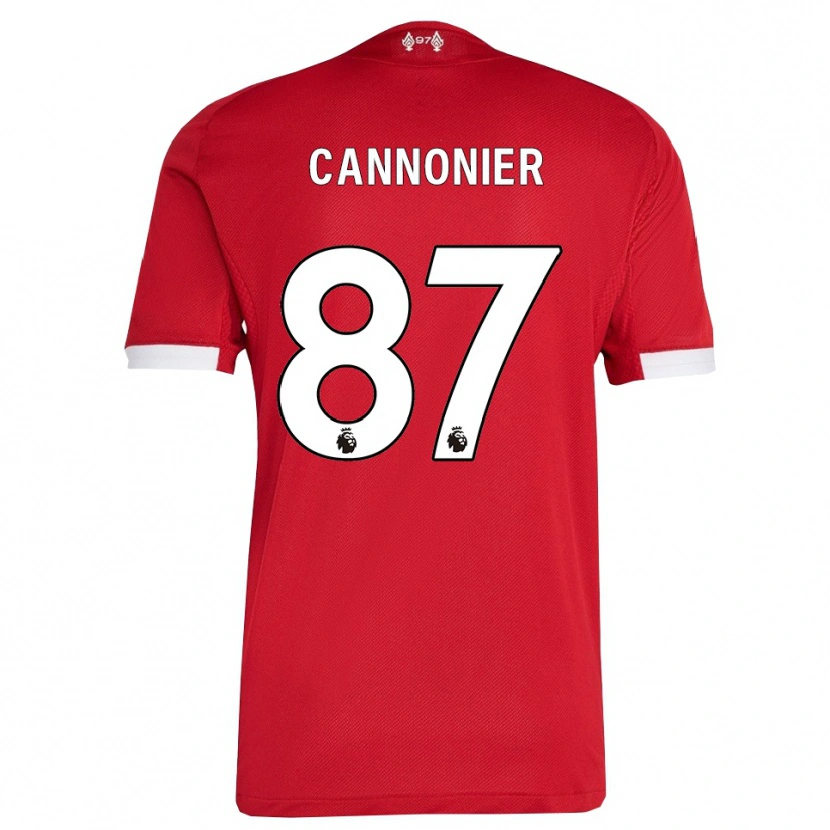 Danxen Niño Camiseta Oakley Cannonier #87 Rojo Blanco 1ª Equipación 2025/26 La Camisa México