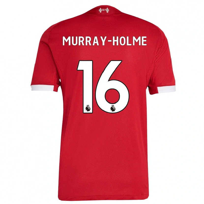 Danxen Niño Camiseta Hadyn Murray-Holme #16 Rojo Blanco 1ª Equipación 2025/26 La Camisa México