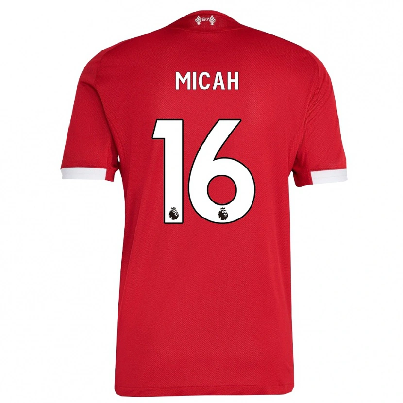 Danxen Niño Camiseta Teagan Micah #16 Rojo Blanco 1ª Equipación 2025/26 La Camisa México