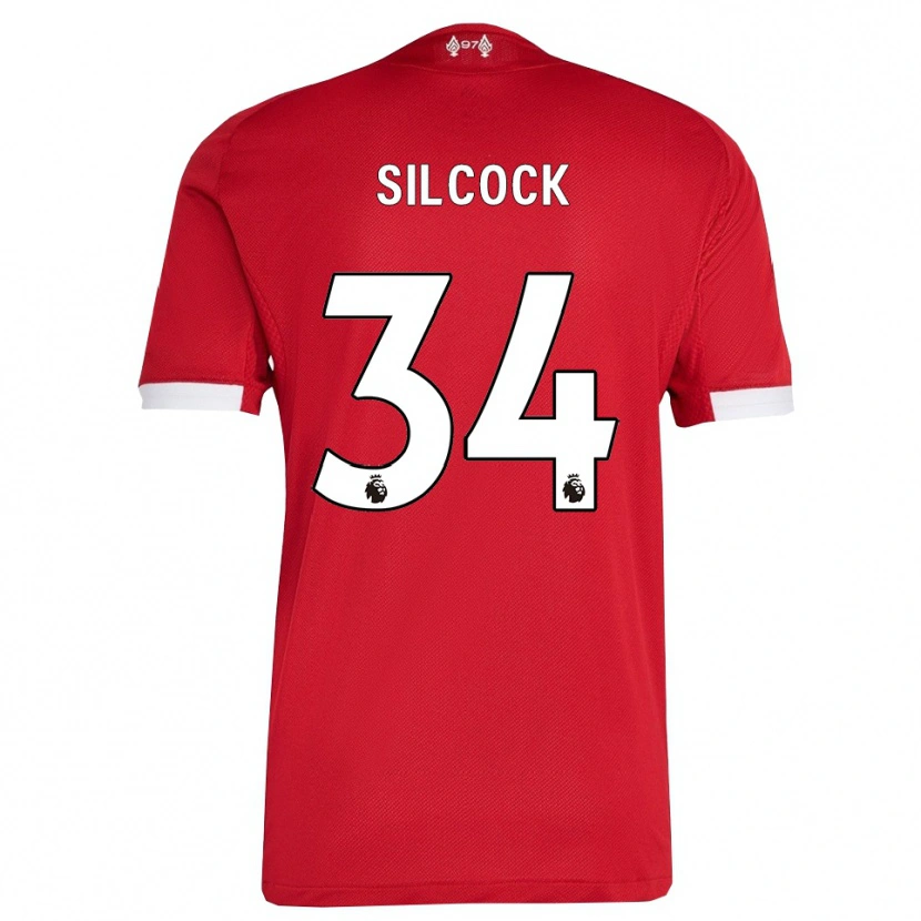 Danxen Niño Camiseta Hannah Silcock #34 Rojo Blanco 1ª Equipación 2025/26 La Camisa México