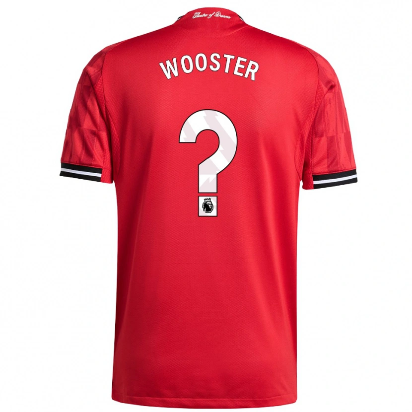 Danxen Niño Camiseta Tom Wooster #0 Rojo Negro Blanco 1ª Equipación 2025/26 La Camisa México