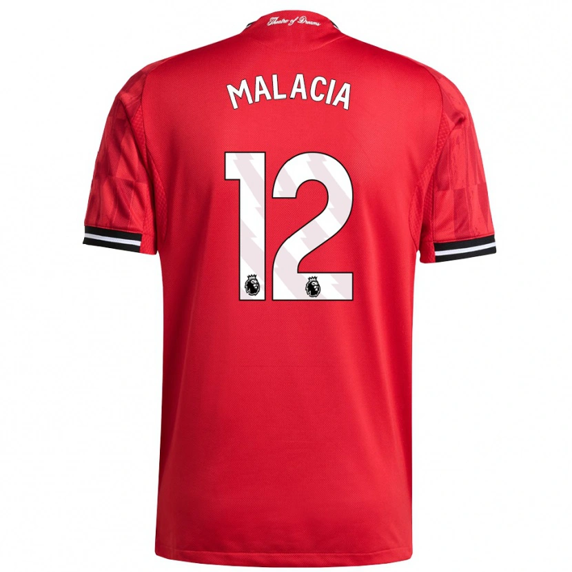 Danxen Niño Camiseta Tyrell Malacia #12 Rojo Negro Blanco 1ª Equipación 2025/26 La Camisa México