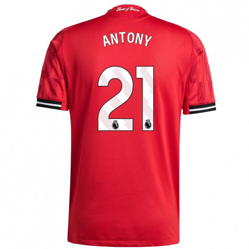 Danxen Niño Camiseta Antony #21 Rojo Negro Blanco 1ª Equipación 2025/26 La Camisa México