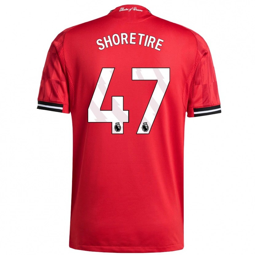 Danxen Niño Camiseta Shola Shoretire #47 Rojo Negro Blanco 1ª Equipación 2025/26 La Camisa México