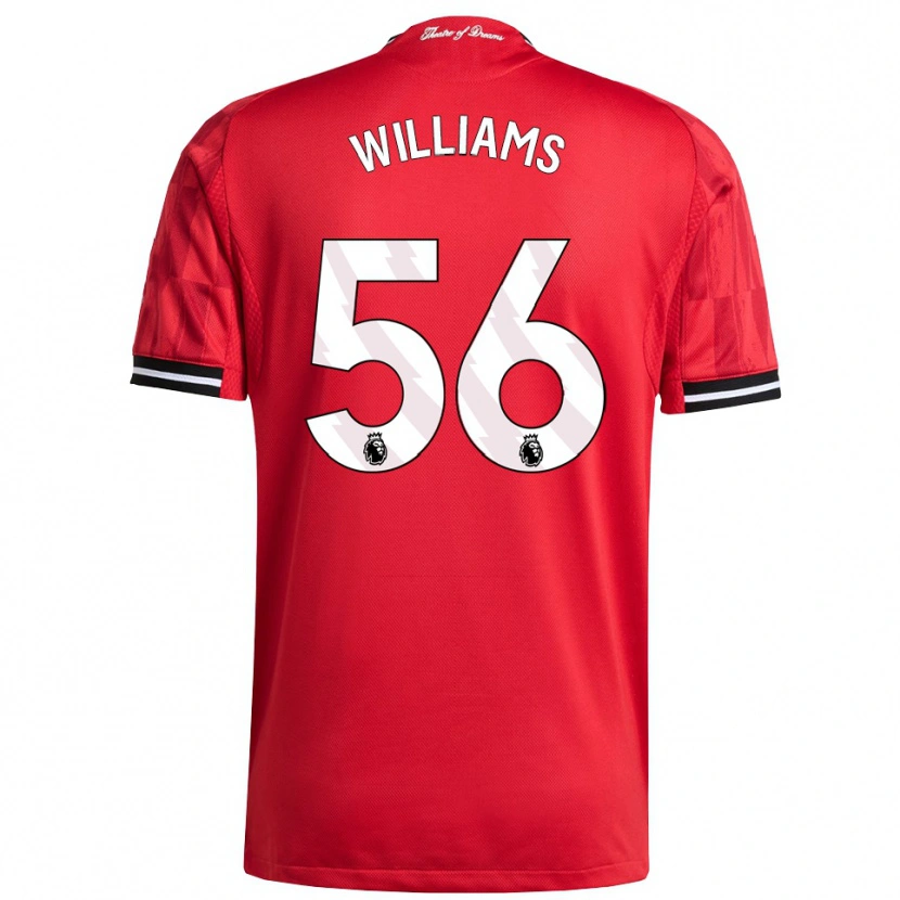 Danxen Niño Camiseta Ethan Williams #56 Rojo Negro Blanco 1ª Equipación 2025/26 La Camisa México