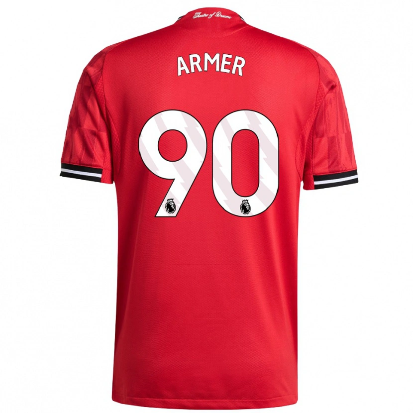 Danxen Niño Camiseta Daniel Armer #90 Rojo Negro Blanco 1ª Equipación 2025/26 La Camisa México