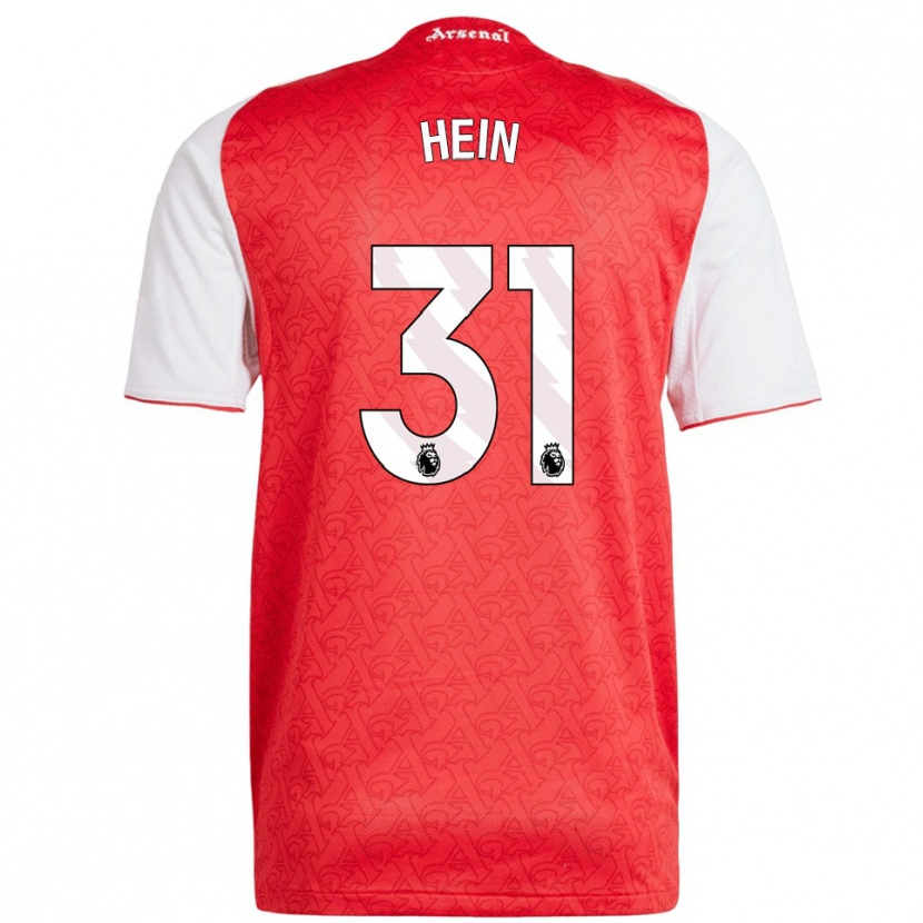 Danxen Niño Camiseta Karl Hein #31 Rojo Blanco 1ª Equipación 2025/26 La Camisa México