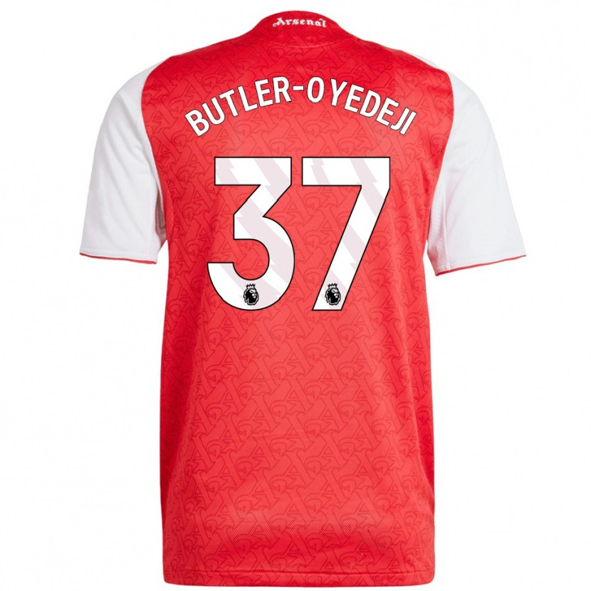 Danxen Niño Camiseta Nathan Butler-Oyedeji #37 Rojo Blanco 1ª Equipación 2025/26 La Camisa México