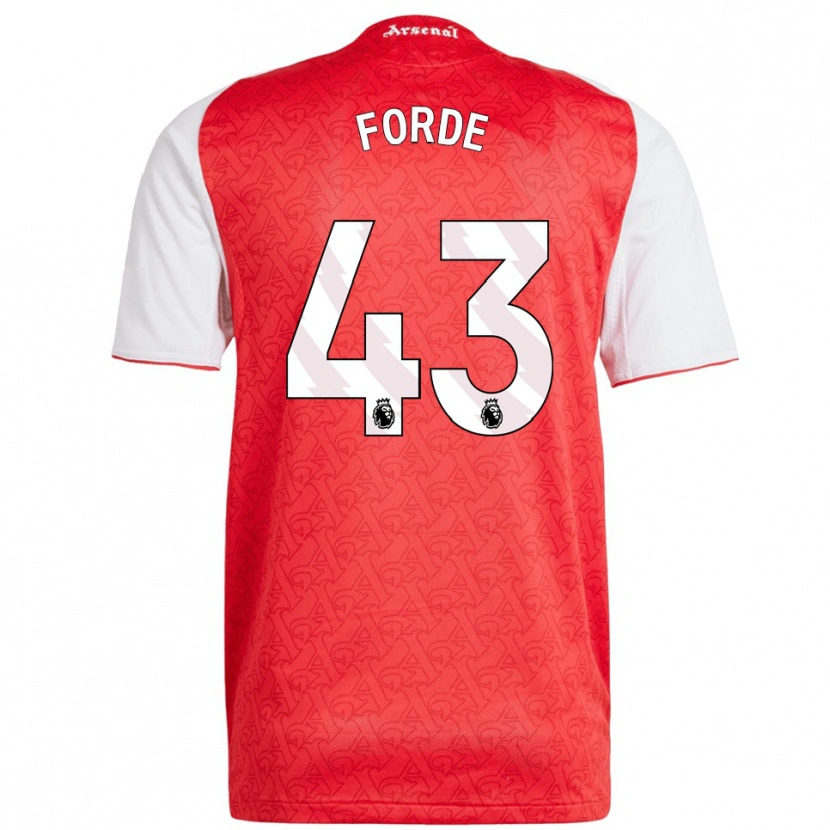 Danxen Niño Camiseta Romari Forde #43 Rojo Blanco 1ª Equipación 2025/26 La Camisa México