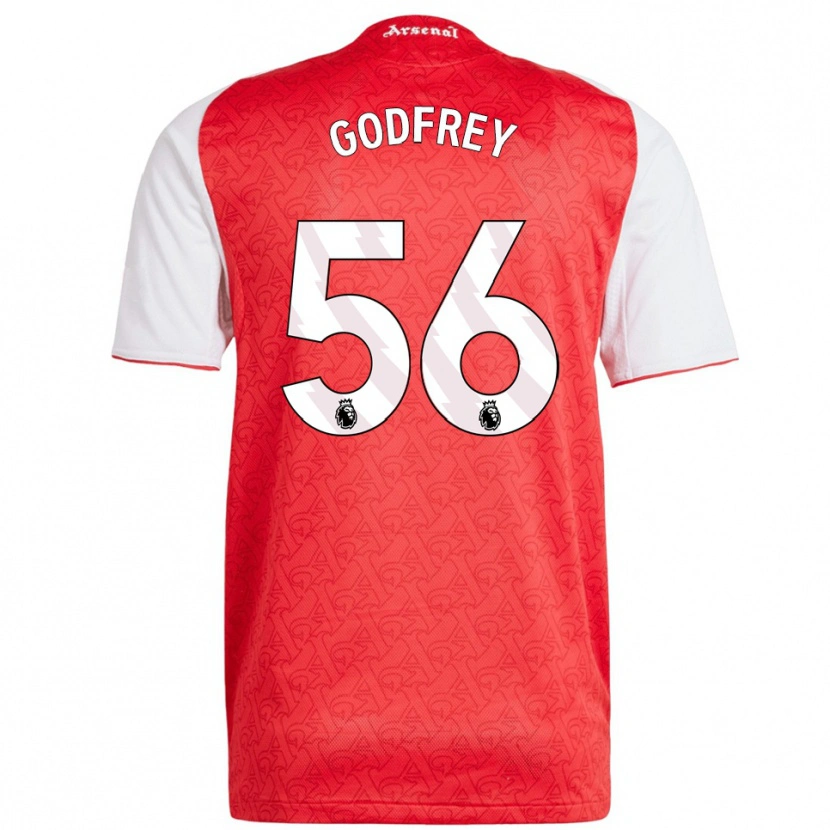 Danxen Niño Camiseta Freya Godfrey #56 Rojo Blanco 1ª Equipación 2025/26 La Camisa México