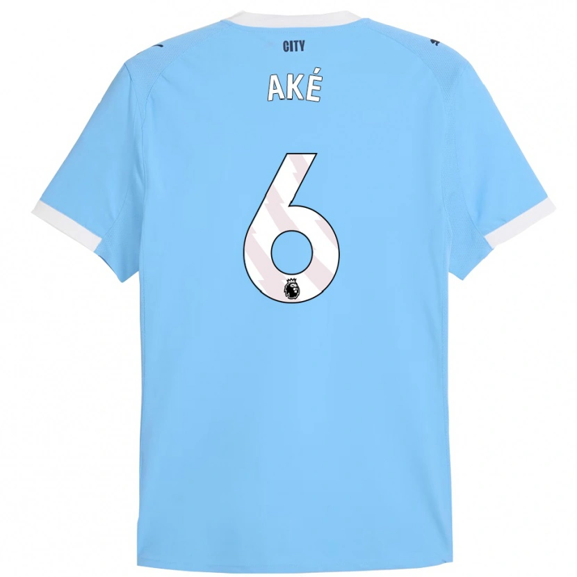 Danxen Niño Camiseta Nathan Aké #6 Celeste Blanco 1ª Equipación 2025/26 La Camisa México
