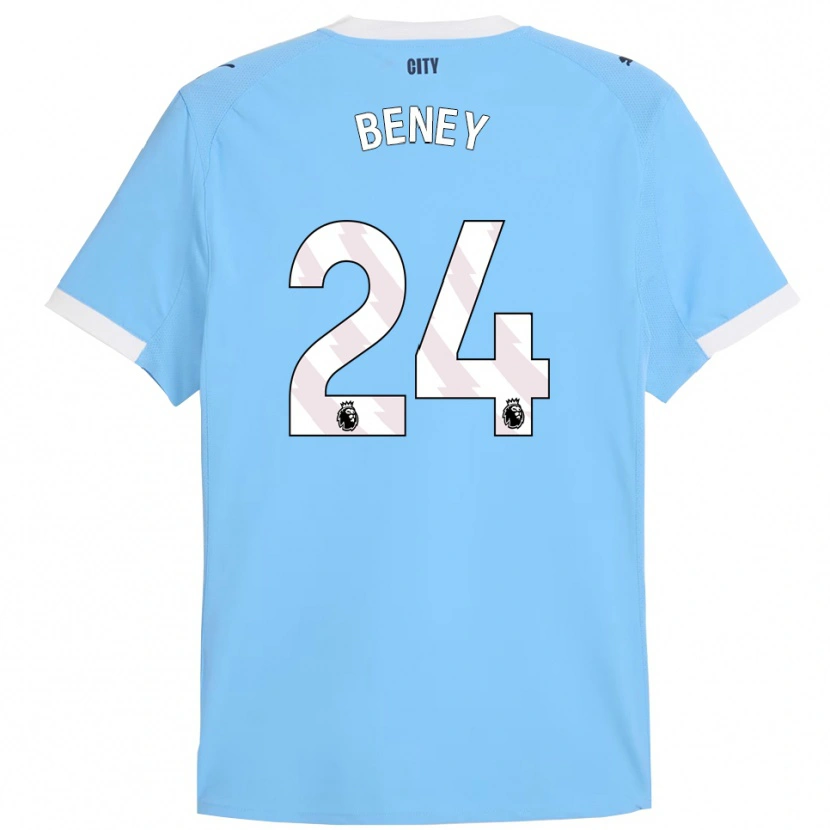 Danxen Niño Camiseta Iman Beney #24 Celeste Blanco 1ª Equipación 2025/26 La Camisa México