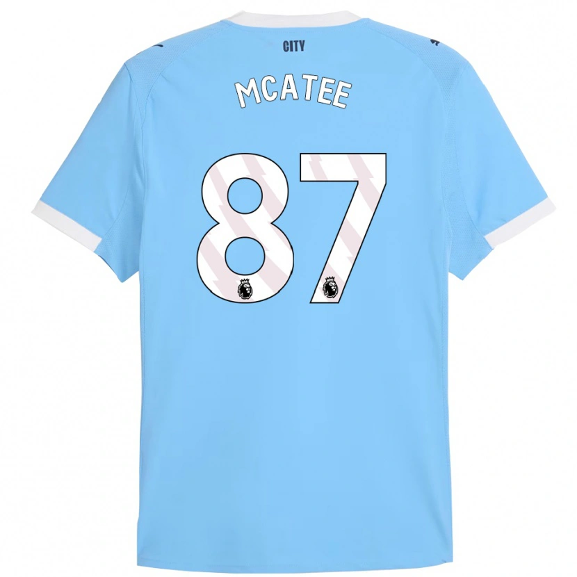 Danxen Niño Camiseta James Mcatee #87 Celeste Blanco 1ª Equipación 2025/26 La Camisa México