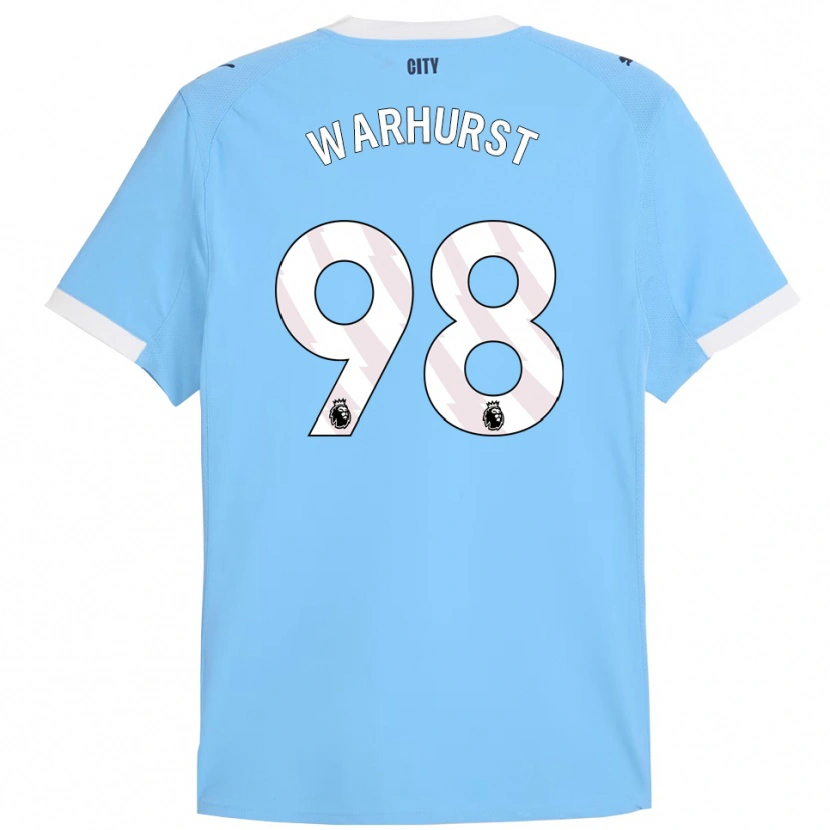 Danxen Niño Camiseta Matty Warhurst #98 Celeste Blanco 1ª Equipación 2025/26 La Camisa México