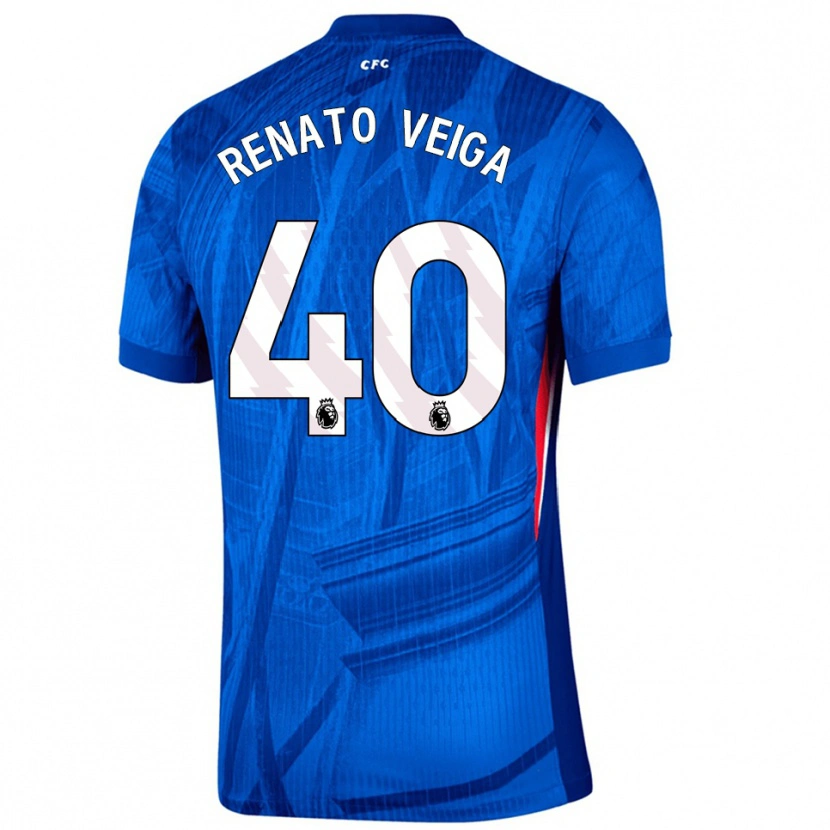 Danxen Niño Camiseta Renato Veiga #40 Azul Blanco 1ª Equipación 2025/26 La Camisa México
