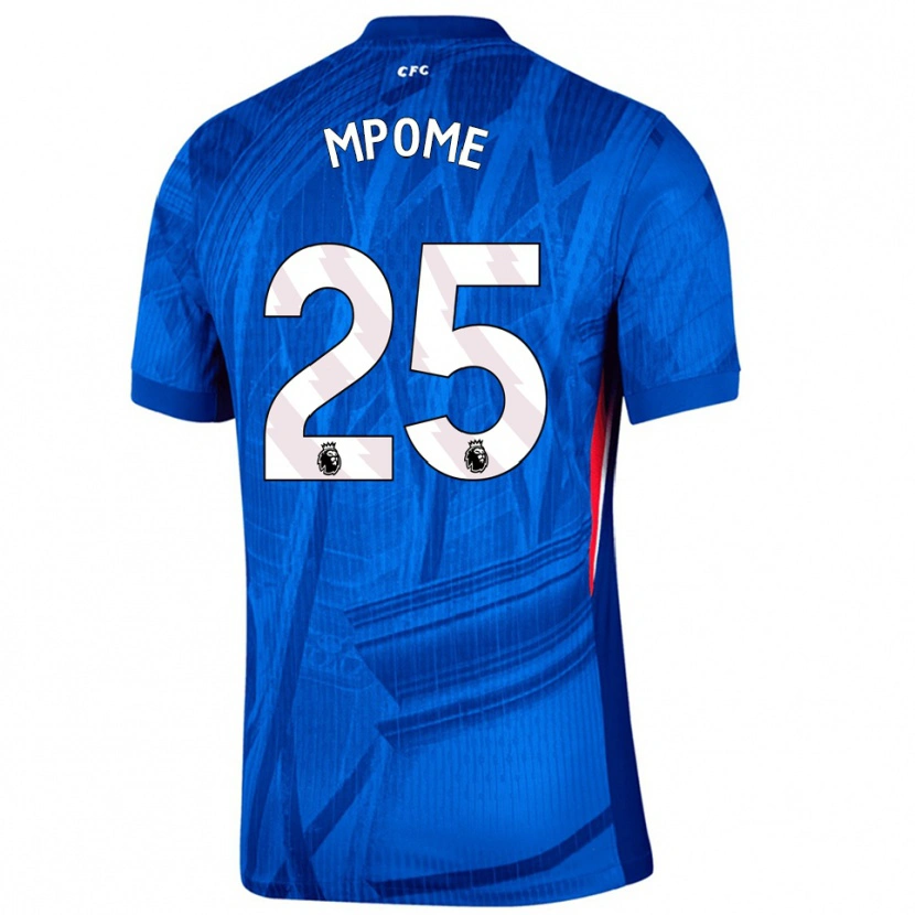 Danxen Niño Camiseta Maelys Mpome #25 Azul Blanco 1ª Equipación 2025/26 La Camisa México