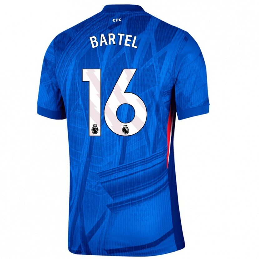 Danxen Niño Camiseta Júlia Bartel #16 Azul Blanco 1ª Equipación 2025/26 La Camisa México