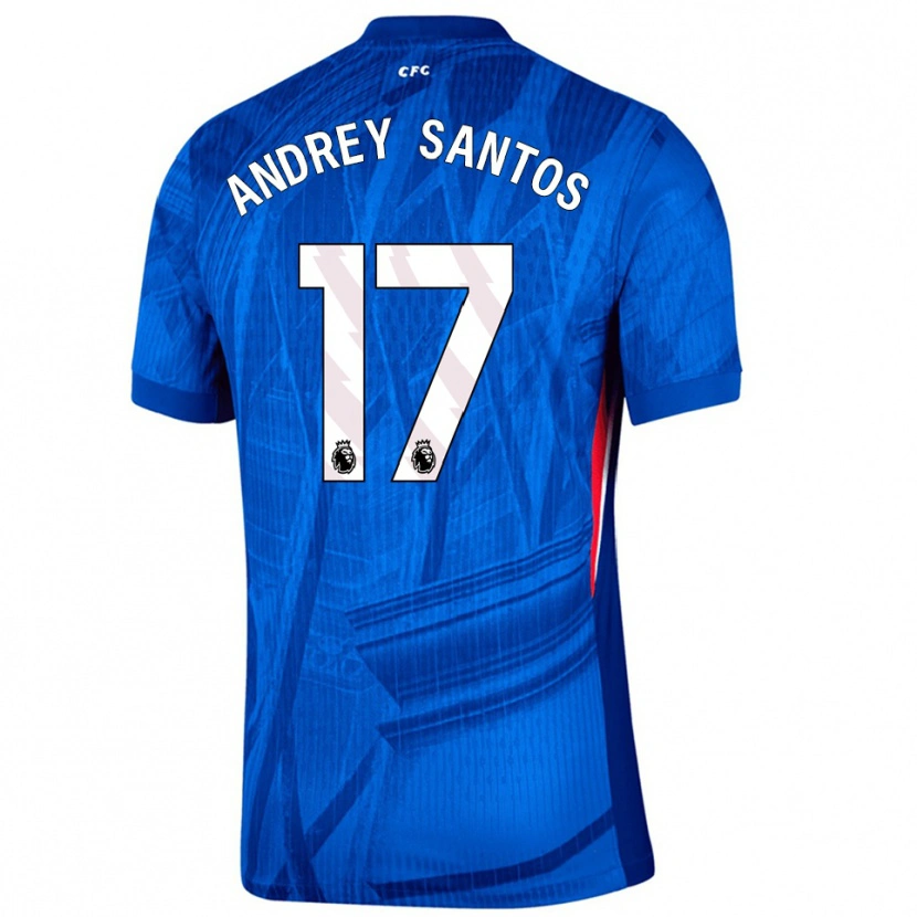 Danxen Niño Camiseta Andrey Santos #17 Azul Blanco 1ª Equipación 2025/26 La Camisa México