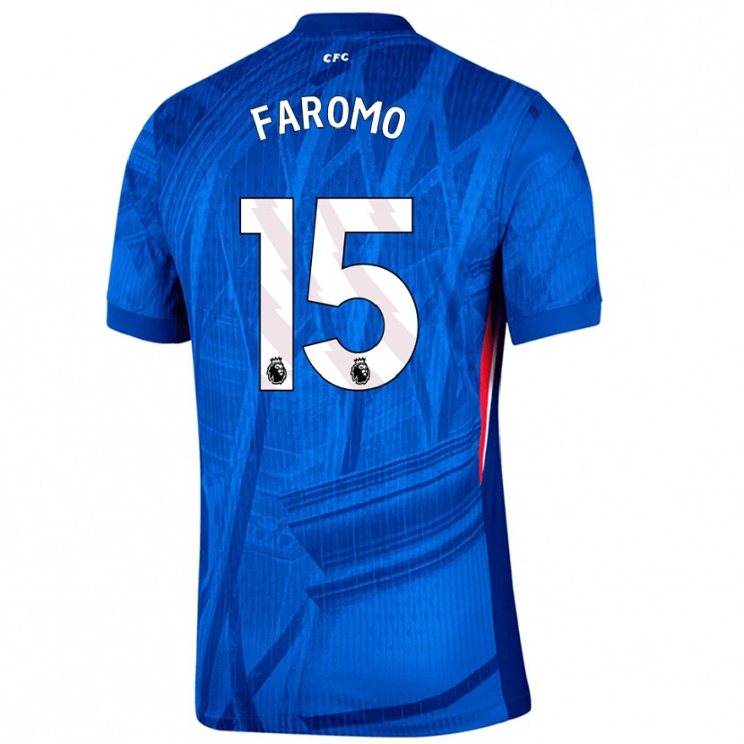 Danxen Niño Camiseta Trey Faromo #15 Azul Blanco 1ª Equipación 2025/26 La Camisa México