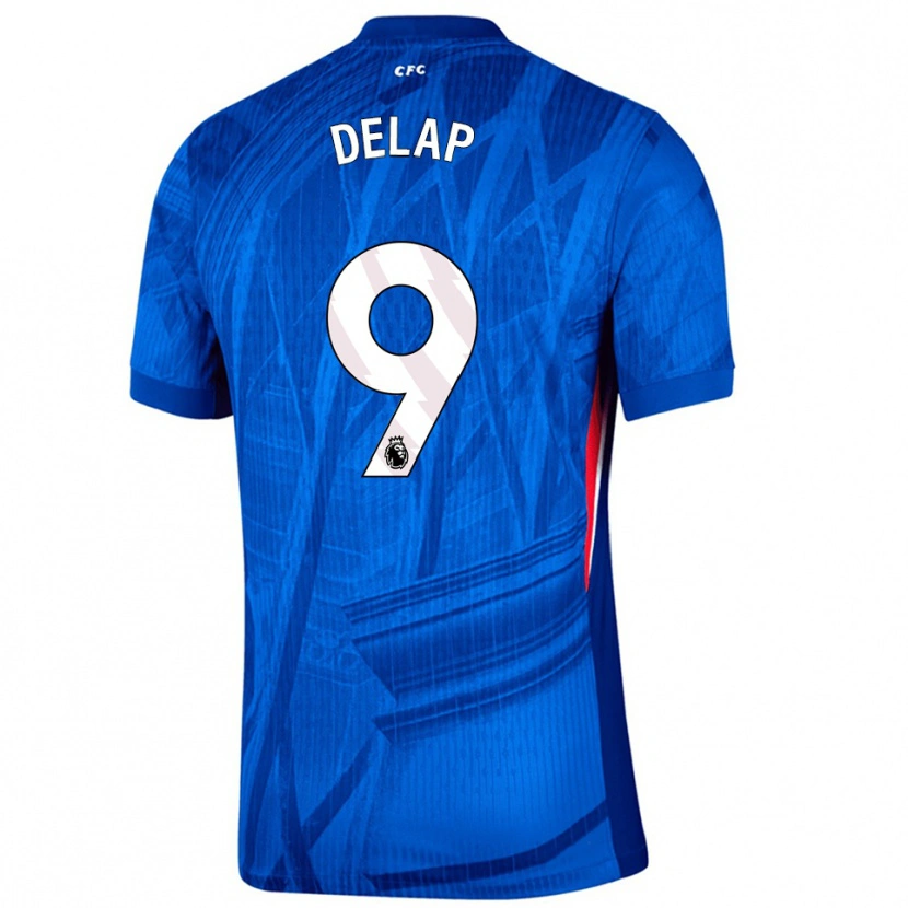Danxen Niño Camiseta Liam Delap #9 Azul Blanco 1ª Equipación 2025/26 La Camisa México