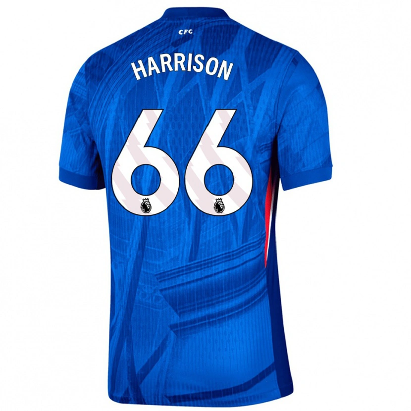 Danxen Niño Camiseta Ollie Harrison #66 Azul Blanco 1ª Equipación 2025/26 La Camisa México