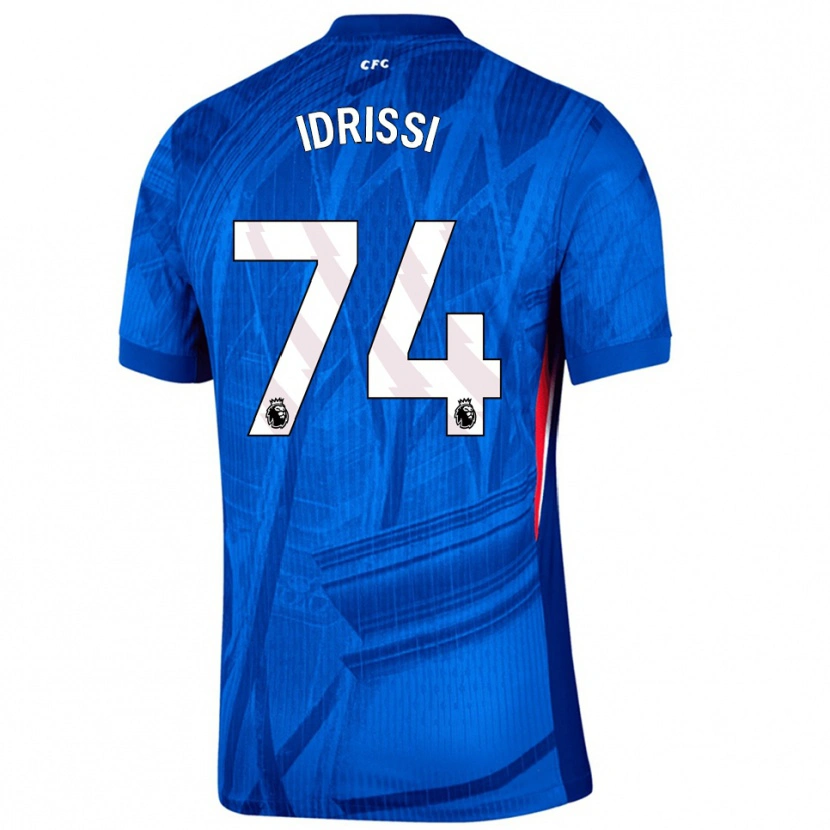 Danxen Niño Camiseta Yahya Idrissi #74 Azul Blanco 1ª Equipación 2025/26 La Camisa México