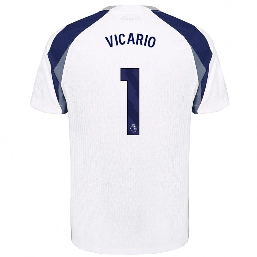 Danxen Niño Camiseta Guglielmo Vicario #1 Blanco Marino 1ª Equipación 2025/26 La Camisa México