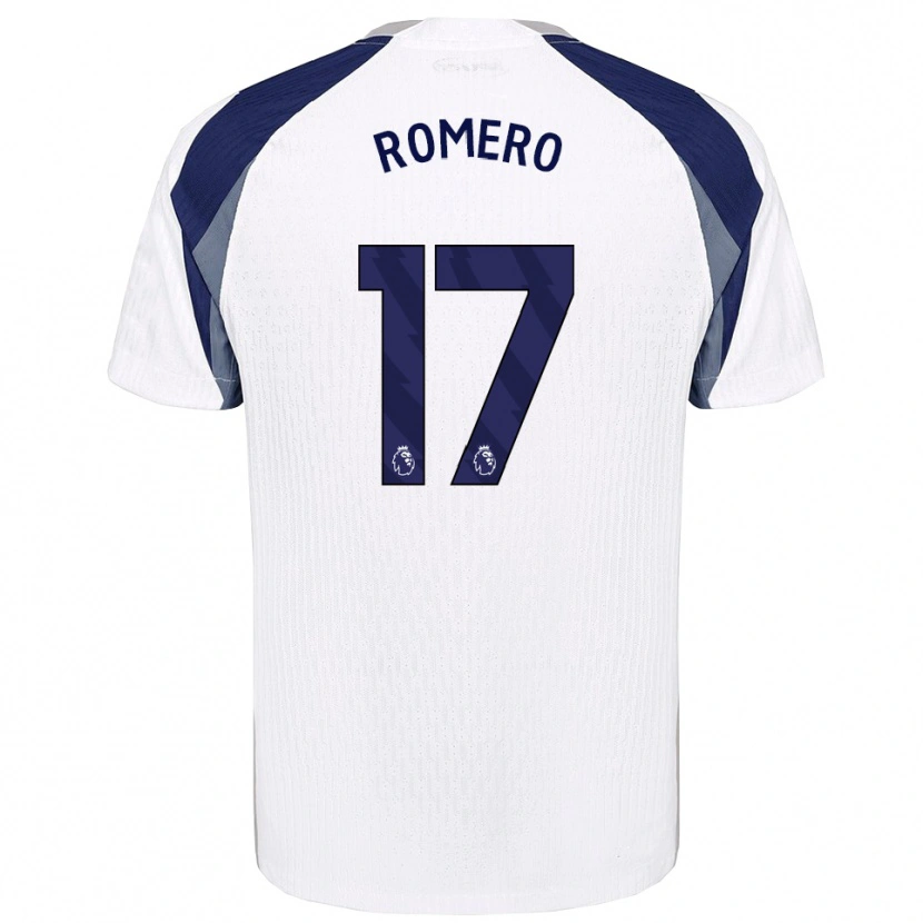 Danxen Niño Camiseta Cristian Romero #17 Blanco Marino 1ª Equipación 2025/26 La Camisa México