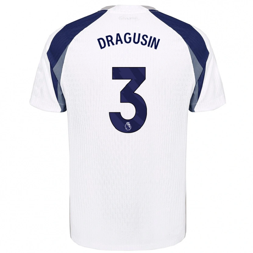 Danxen Niño Camiseta Radu Drăgușin #3 Blanco Marino 1ª Equipación 2025/26 La Camisa México