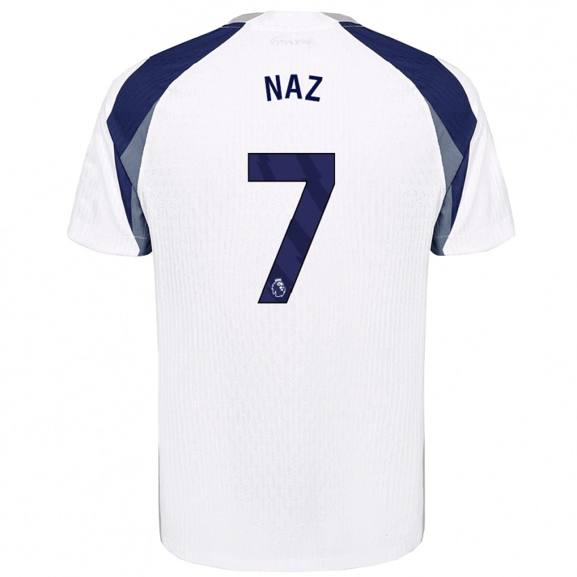 Danxen Niño Camiseta Jessica Naz #7 Blanco Marino 1ª Equipación 2025/26 La Camisa México