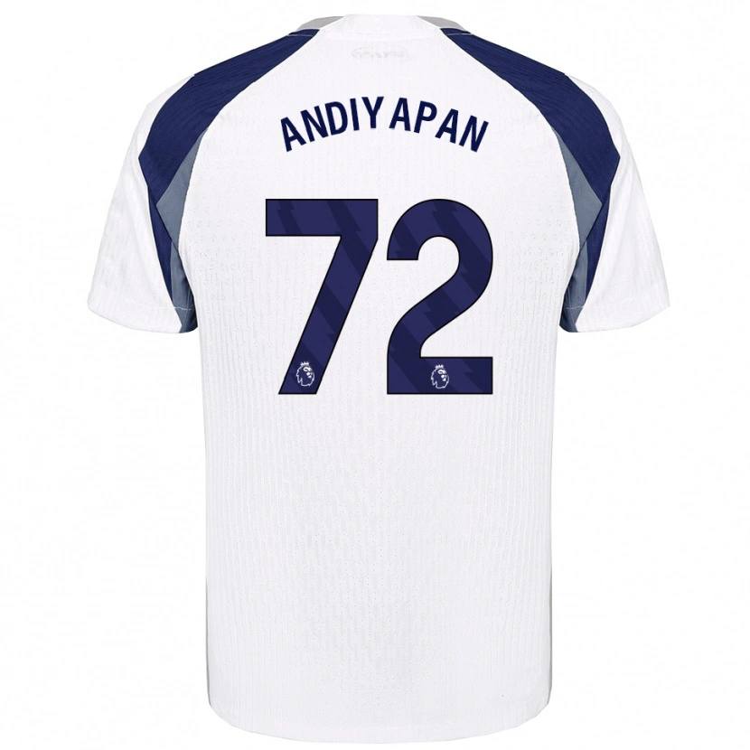Danxen Niño Camiseta William Andiyapan #72 Blanco Marino 1ª Equipación 2025/26 La Camisa México