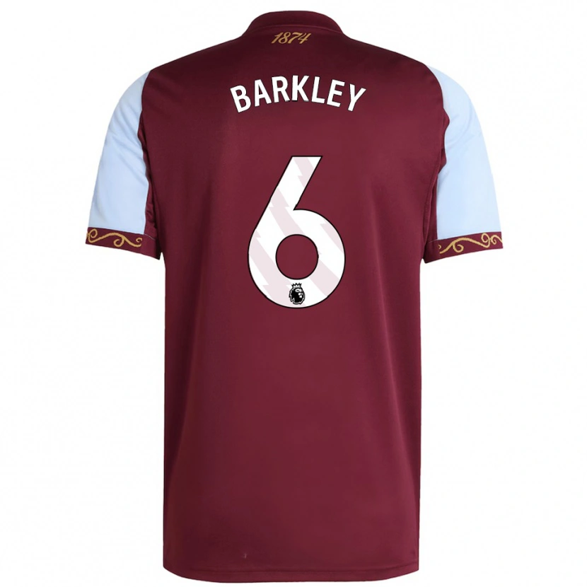 Danxen Niño Camiseta Ross Barkley #6 Borgoña Celeste 1ª Equipación 2025/26 La Camisa México