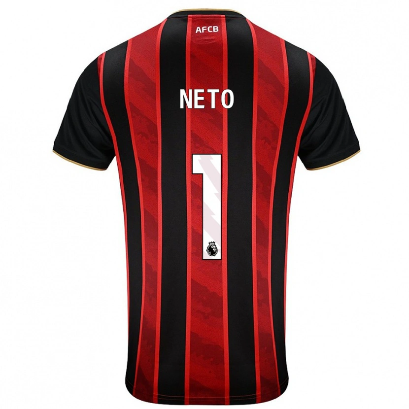 Danxen Niño Camiseta Neto #1 Rojo Negro 1ª Equipación 2025/26 La Camisa México