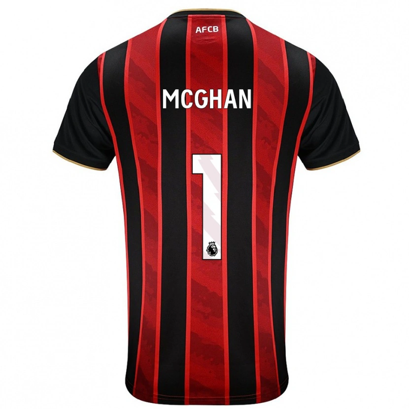 Danxen Niño Camiseta Hayden Mcghan #1 Rojo Negro 1ª Equipación 2025/26 La Camisa México