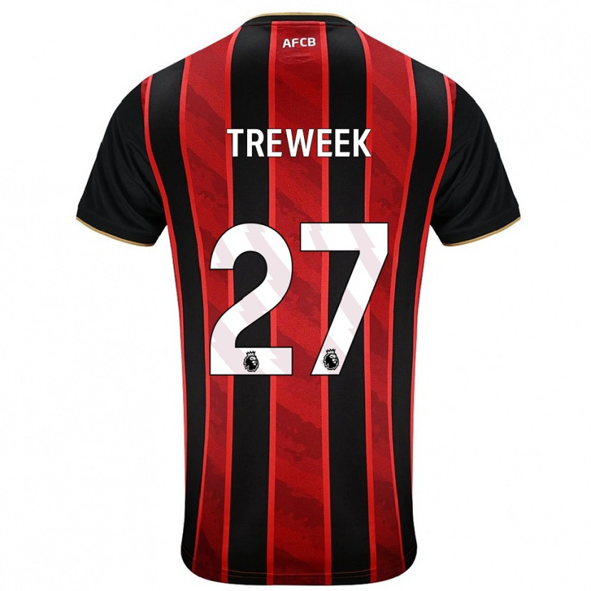 Danxen Niño Camiseta Amber Treweek #27 Rojo Negro 1ª Equipación 2025/26 La Camisa México