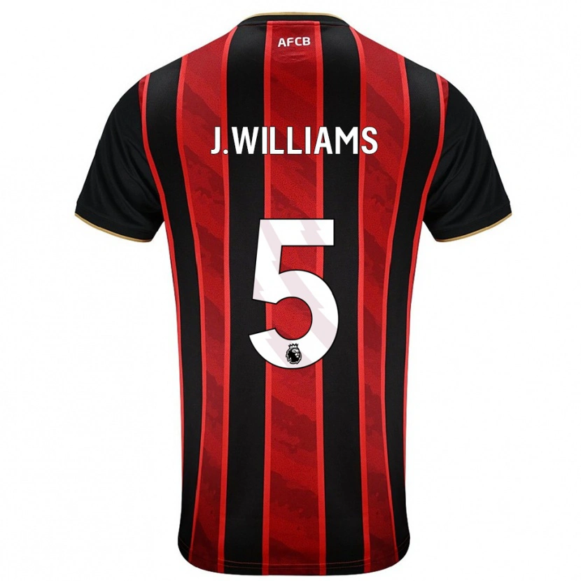Danxen Niño Camiseta Jay Williams #5 Rojo Negro 1ª Equipación 2025/26 La Camisa México