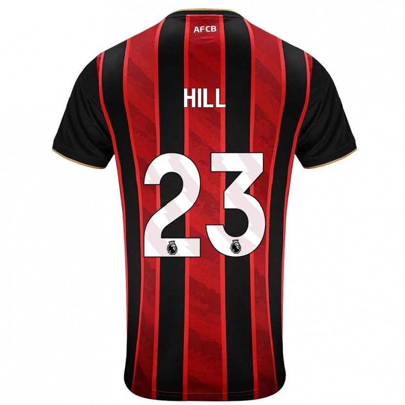 Danxen Niño Camiseta James Hill #23 Rojo Negro 1ª Equipación 2025/26 La Camisa México