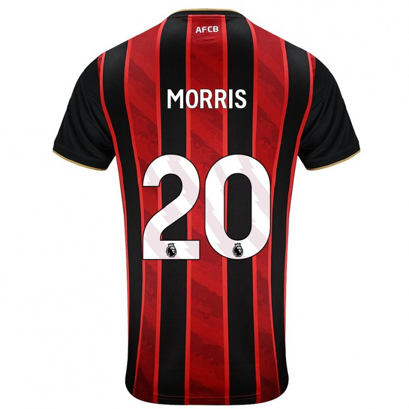Danxen Niño Camiseta Caitlin Morris #20 Rojo Negro 1ª Equipación 2025/26 La Camisa México