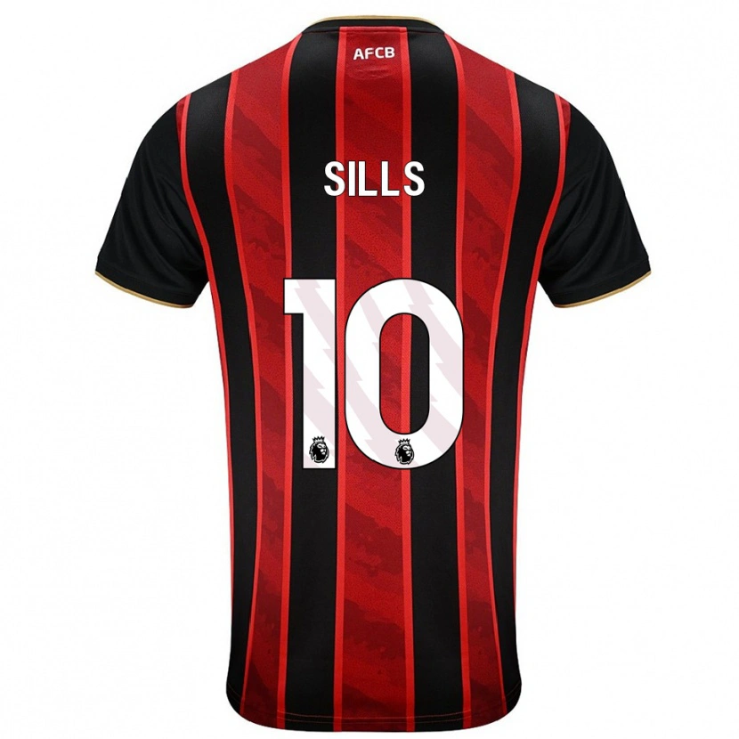 Danxen Niño Camiseta Ethan Sills #10 Rojo Negro 1ª Equipación 2025/26 La Camisa México