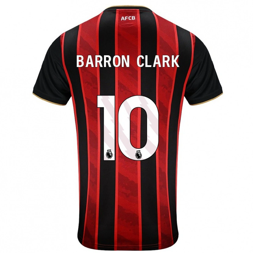Danxen Niño Camiseta Molly Barron-Clark #10 Rojo Negro 1ª Equipación 2025/26 La Camisa México